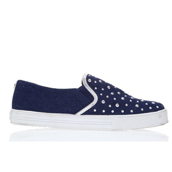 Stuart Weitzman Blue Jean Kids Vance Eden Stud Studded Slip On Sneakers Size 3 - Picture 1 of 9